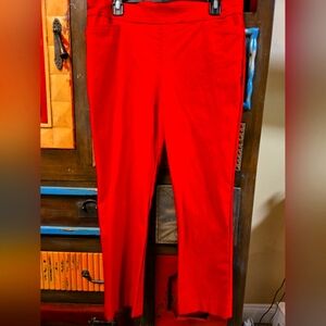 Vibrant Red So Lifting Pants By Chico's EUC LG Petite NWOT